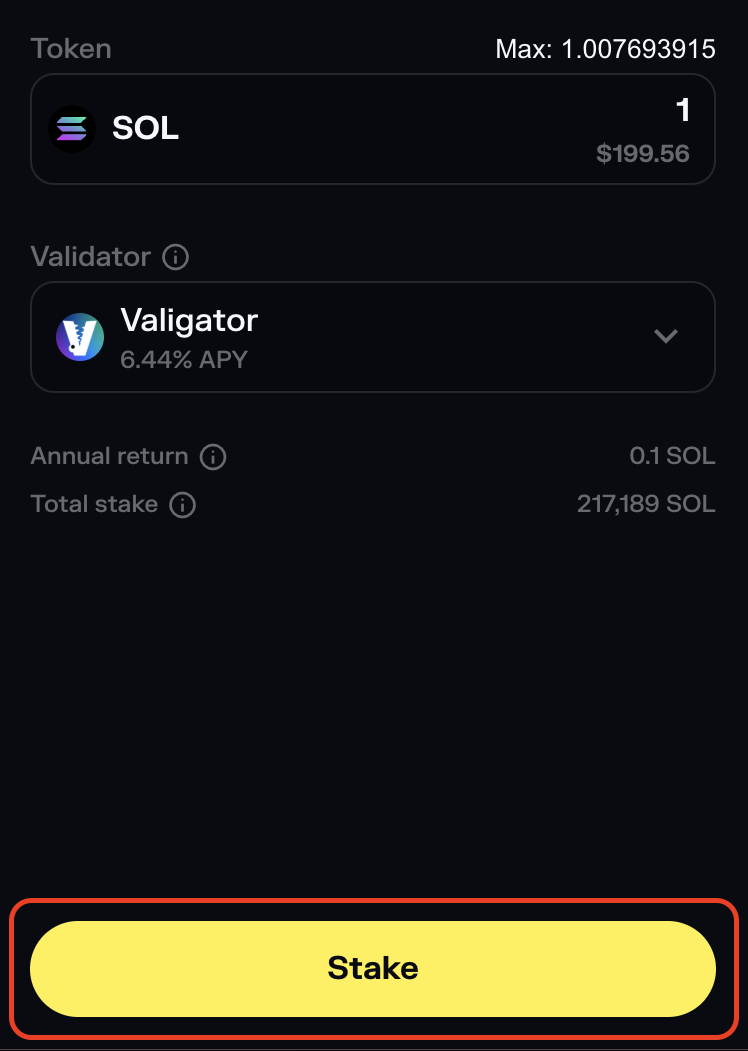 Solflare Selected